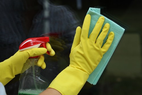 Cleaning team preparing a Barnes property for move in