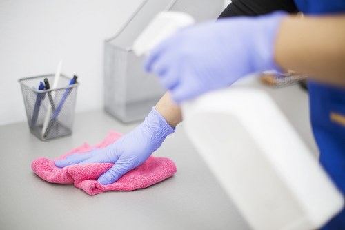 Professional commercial cleaning for a Barnes office and reception area