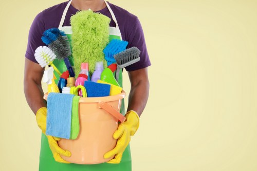 Local cleaners working in a Barnes living room