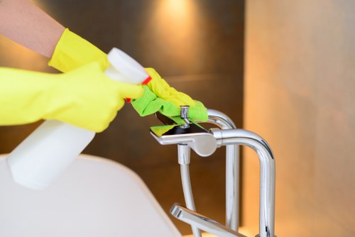 Detailed bathroom deep cleaning in Barnes property