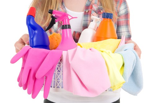 Upholstery cleaning steps for a fabric sofa in Barnes