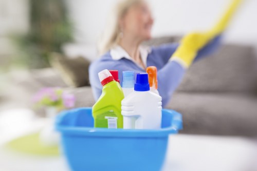 Removing stains and freshening carpets in a Barnes home