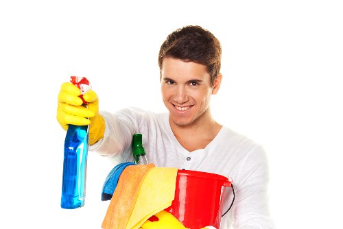 Professional carpet care tools ready for use on site